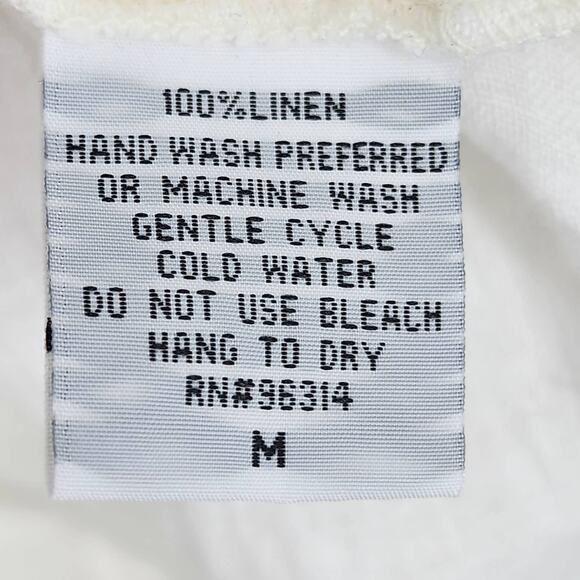 Luna Luz Lagenlook Minimalist Linen Open Front Long Duster with Tie Size Medium - Picture 3 of 4